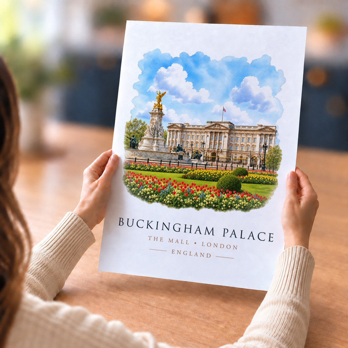 Buckingham Palace, London - Vibrant Watercolour Art Print