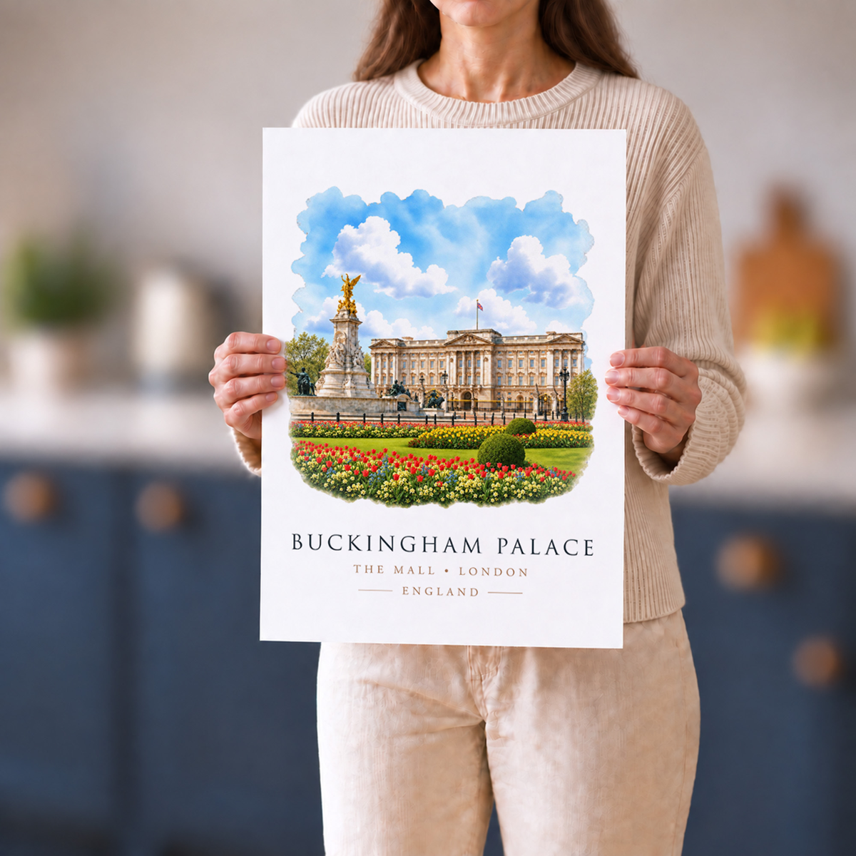 Buckingham Palace, London - Vibrant Watercolour Art Print