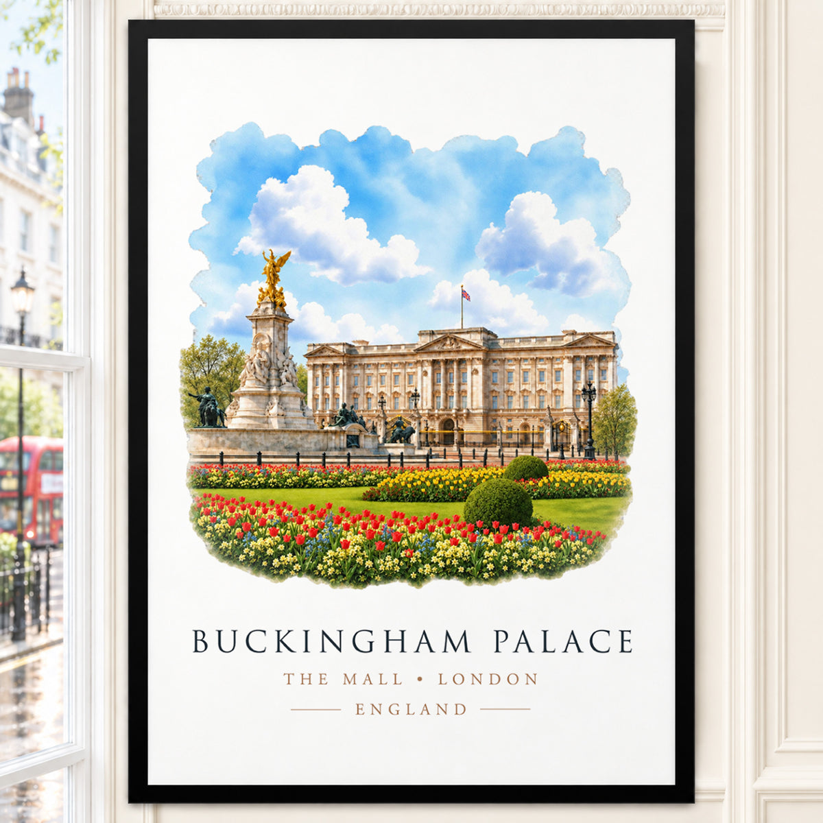 Buckingham Palace, London - Vibrant Watercolour Art Print