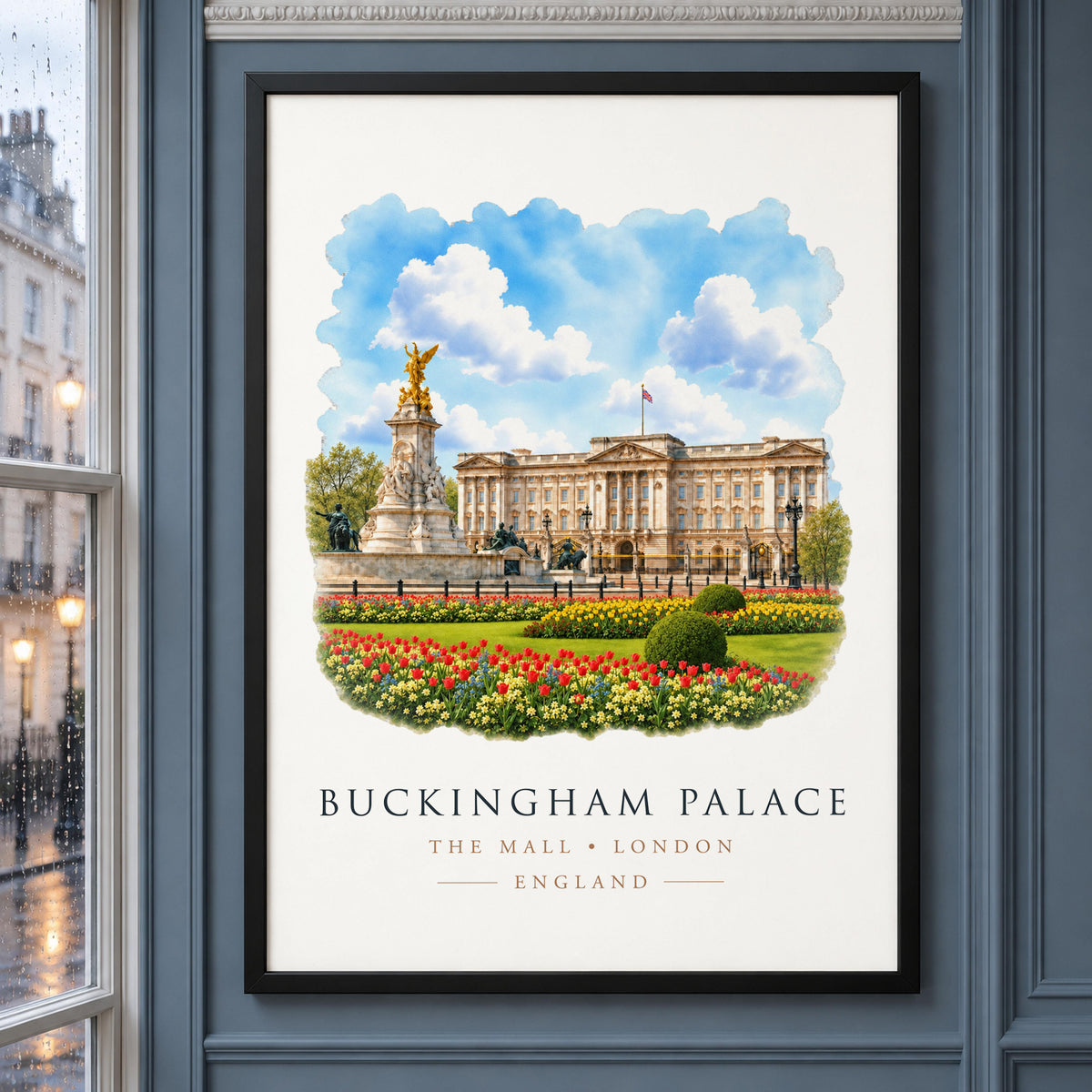 Buckingham Palace, London - Vibrant Watercolour Art Print