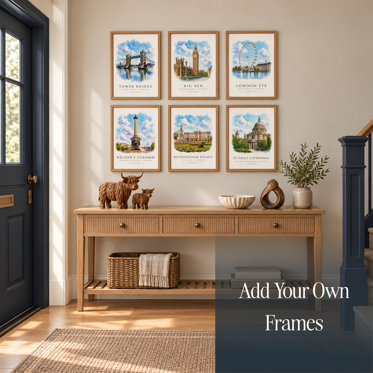 London Collection - Six Vibrant Watercolour Artworks