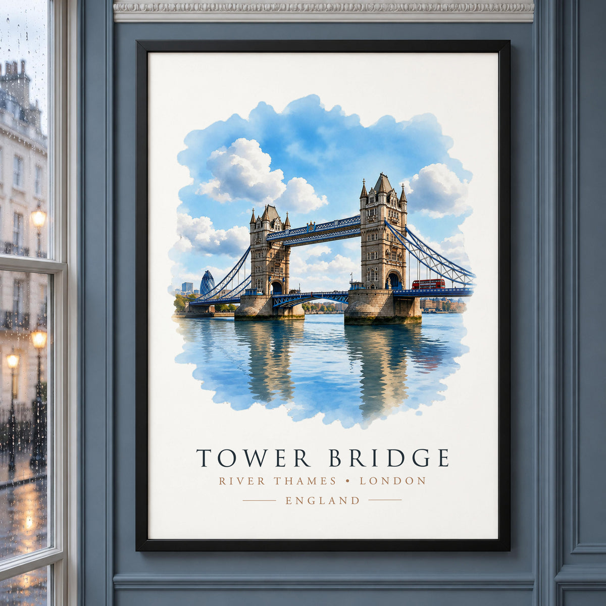 Tower Bridge, London - Vibrant Watercolour Art Print