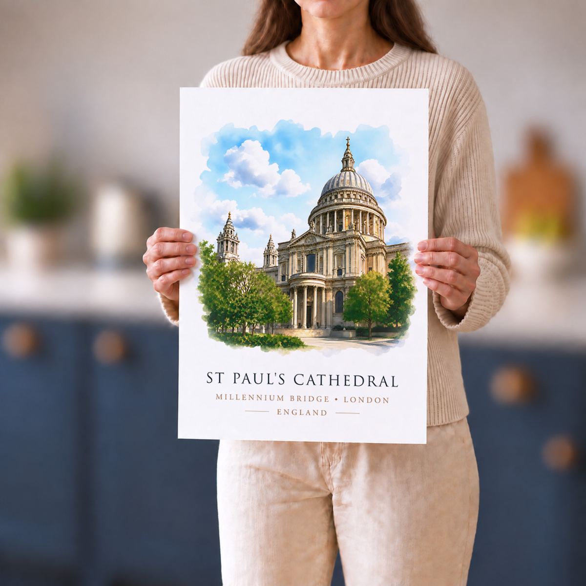 Unframed St Paul’s Cathedral London art print product view