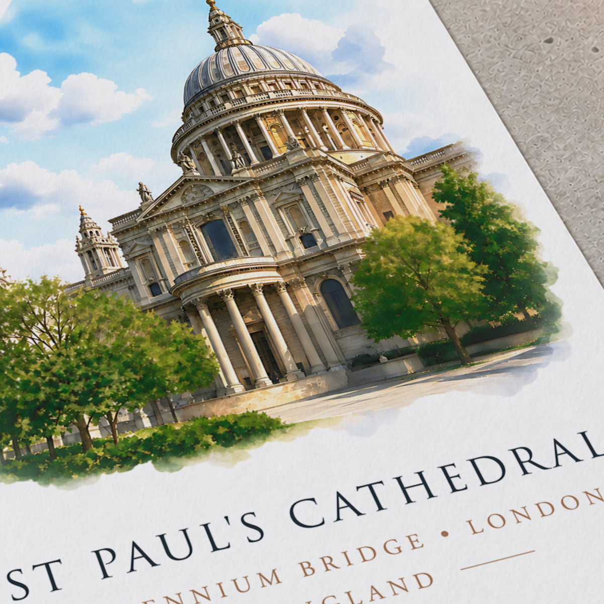 Close detail of the St Paul’s Cathedral London artwork
