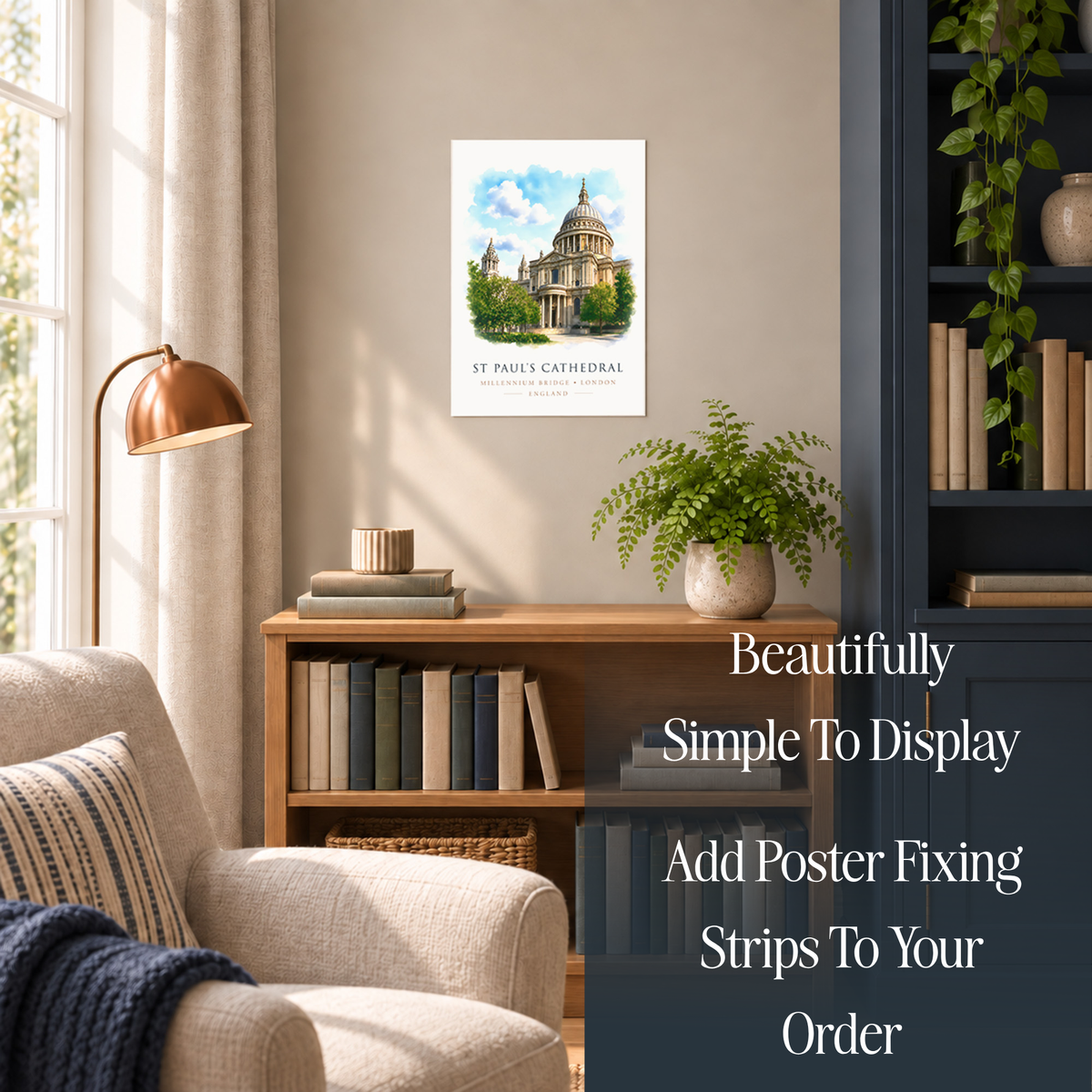St Paul’s Cathedral London wall art lifestyle view